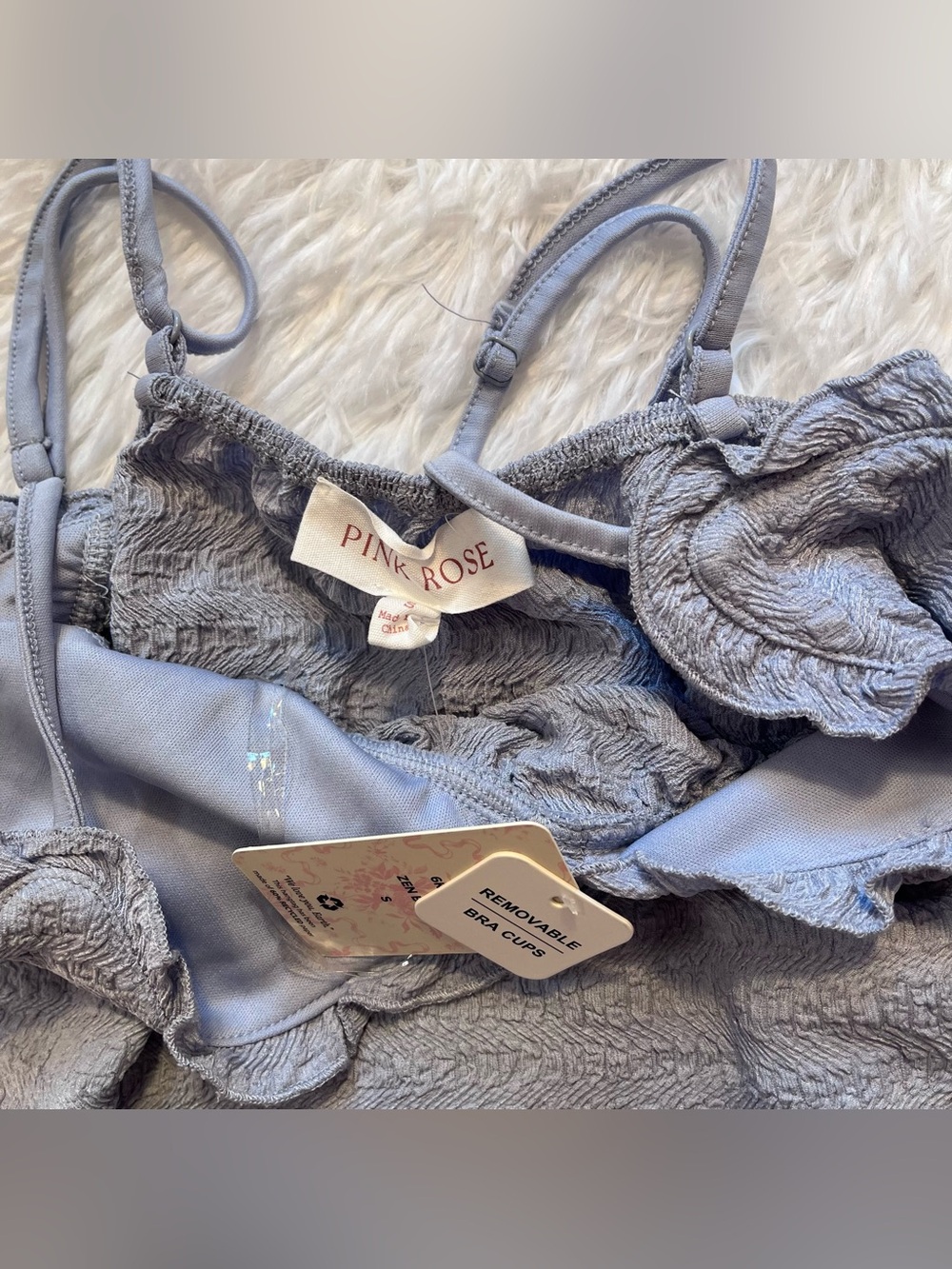 🍟y2k periwinkle blue babydoll top small - Picture 4 of 8